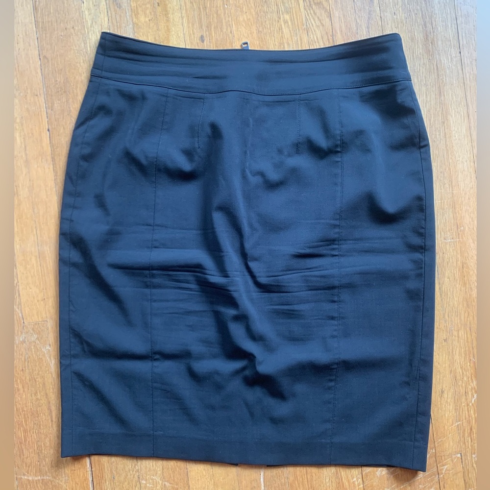 Burberry Black Wool Lined Pencil Skirt 16 Plus Size EUC Business Wear